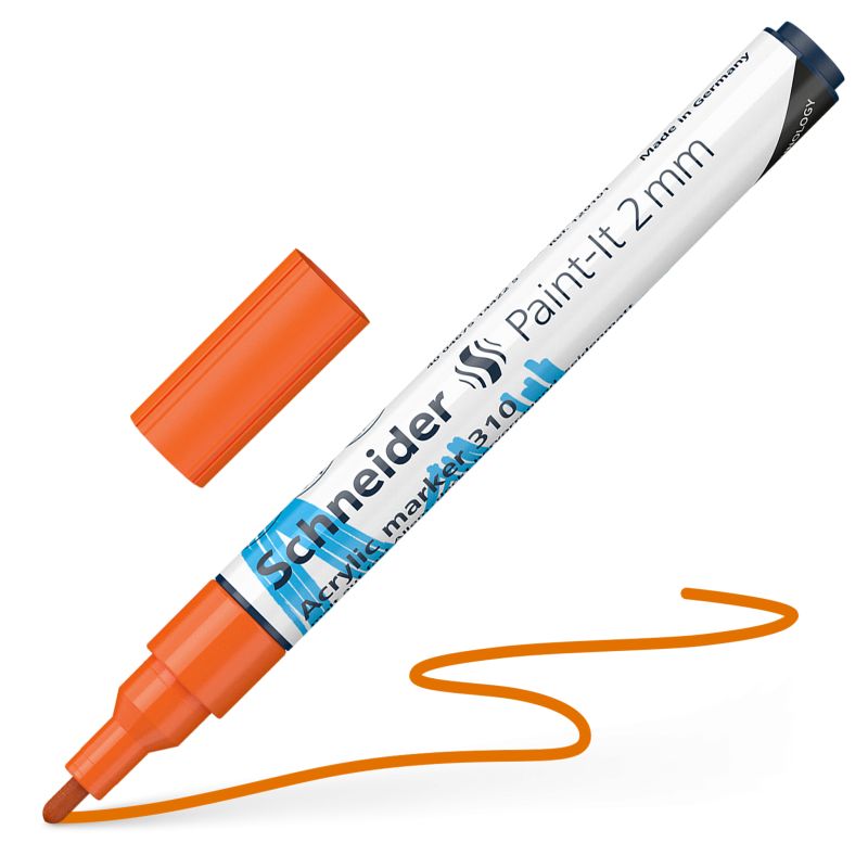 Akrylový popisovač SCHNEIDER Paint-It 2mm, oranžový