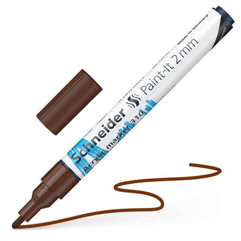 Akrylový popisovač SCHNEIDER Paint-It 2mm, hnědý
