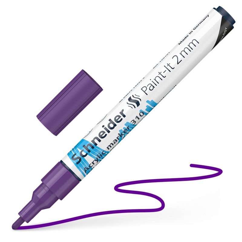 Akrylový popisovač SCHNEIDER Paint-It 2mm, fialový