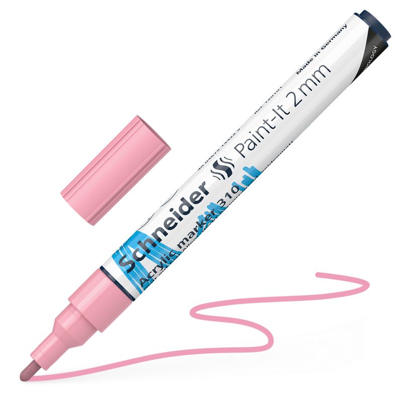 Akrylový popisovač SCHNEIDER Paint-It 2mm, pastelový růžový
