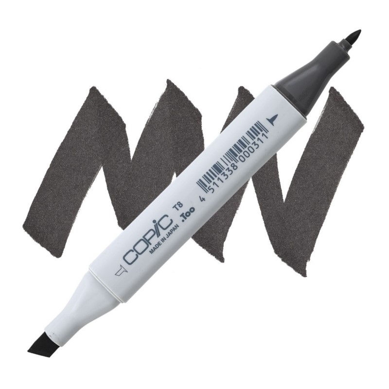 Lihová fixa COPIC Classic oboustranná Fine & Chisel, T8 Toner gray 8
