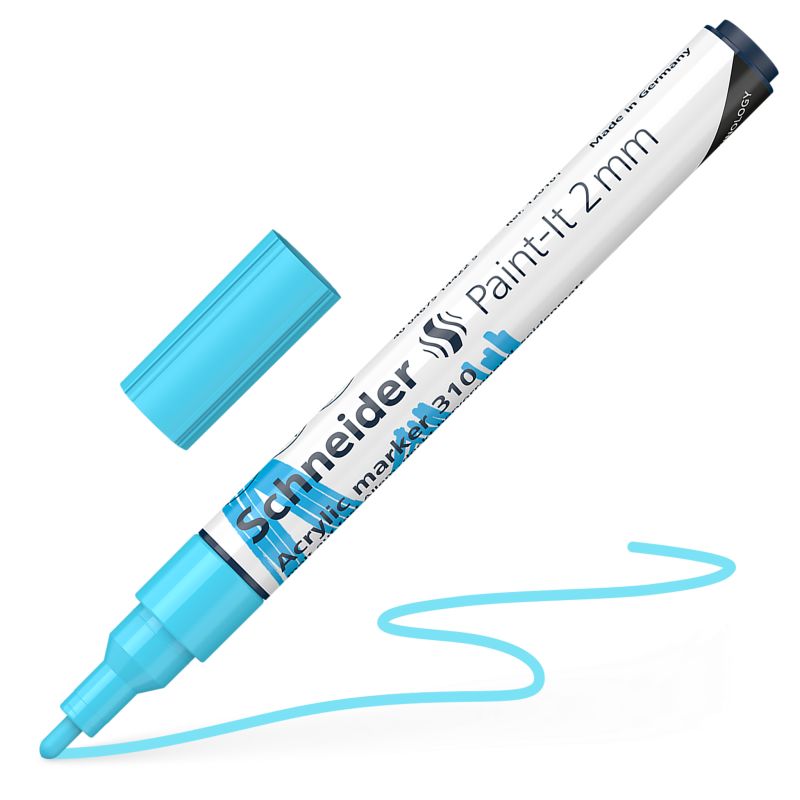 Akrylový popisovač SCHNEIDER Paint-It 2mm, pastelový modrý