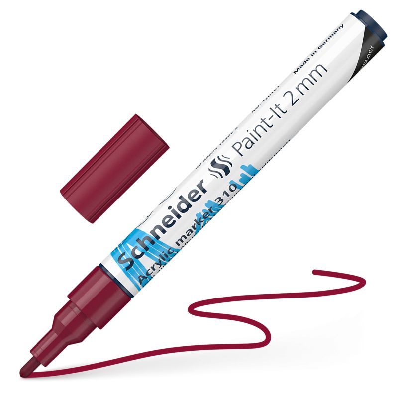Akrylový popisovač SCHNEIDER Paint-It 2mm, vínový