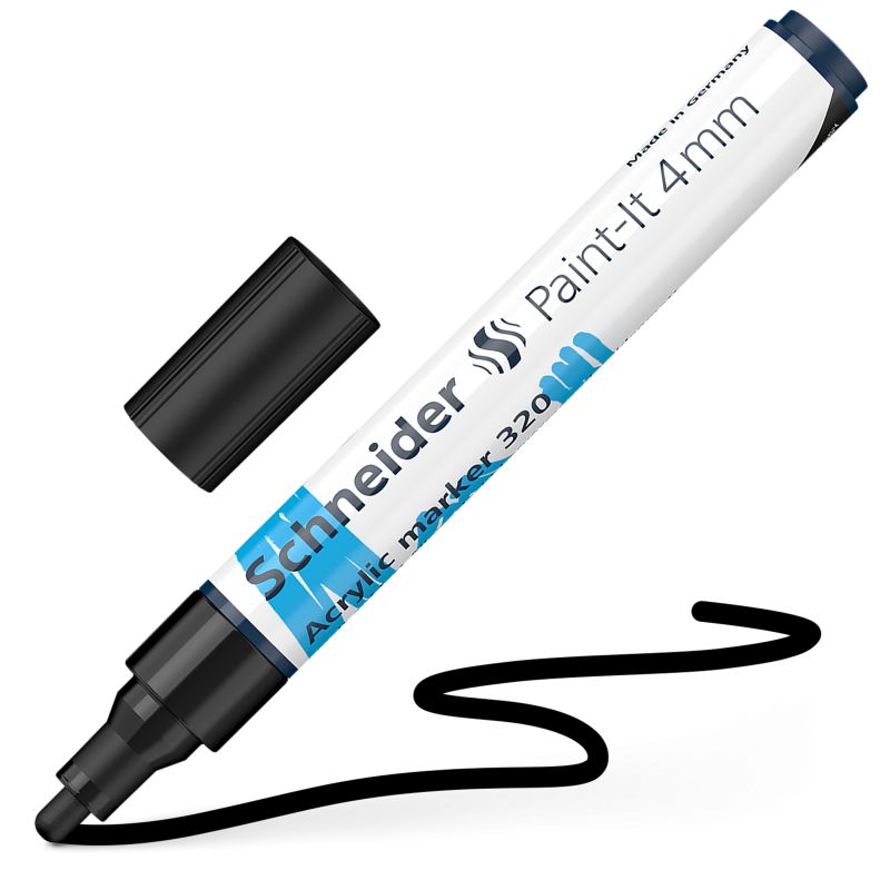 Akrylový popisovač SCHNEIDER Paint-It 4mm, černý