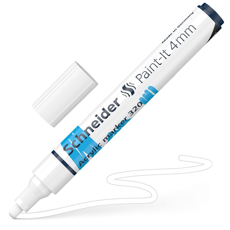 Akrylový popisovač SCHNEIDER Paint-It 4mm, bílý