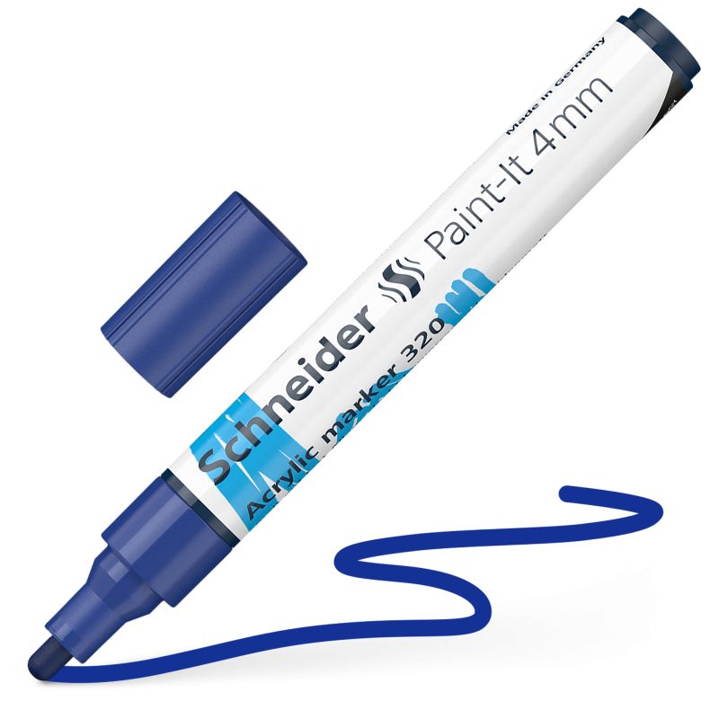 Akrylový popisovač SCHNEIDER Paint-It 4mm, modrý