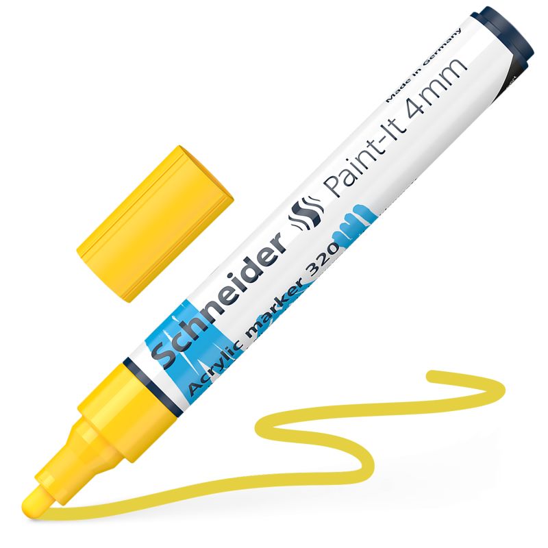 Akrylový popisovač SCHNEIDER Paint-It 4mm, žlutý