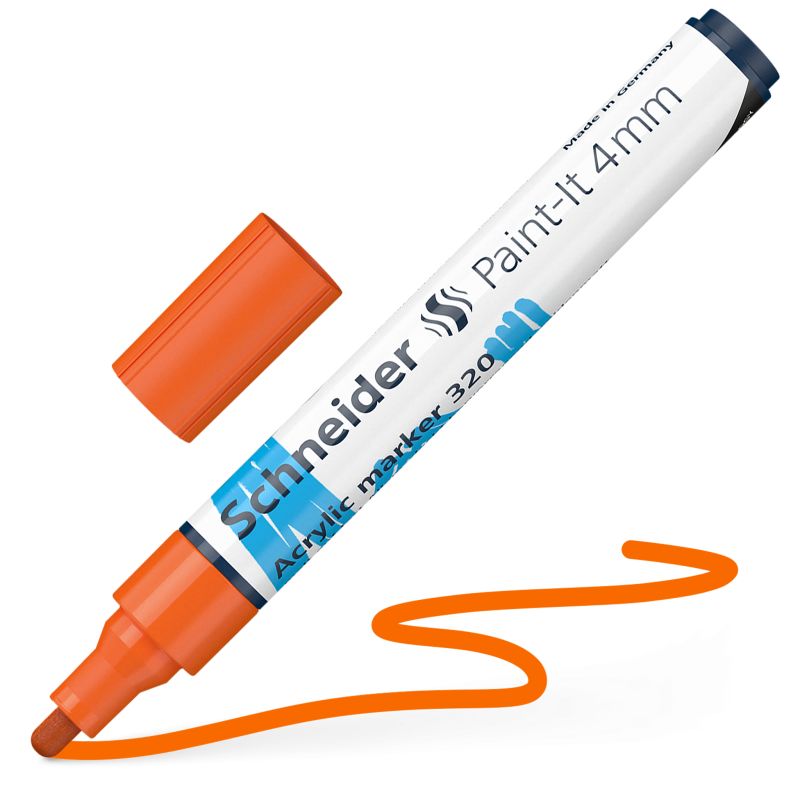 Akrylový popisovač SCHNEIDER Paint-It 4mm, oranžový
