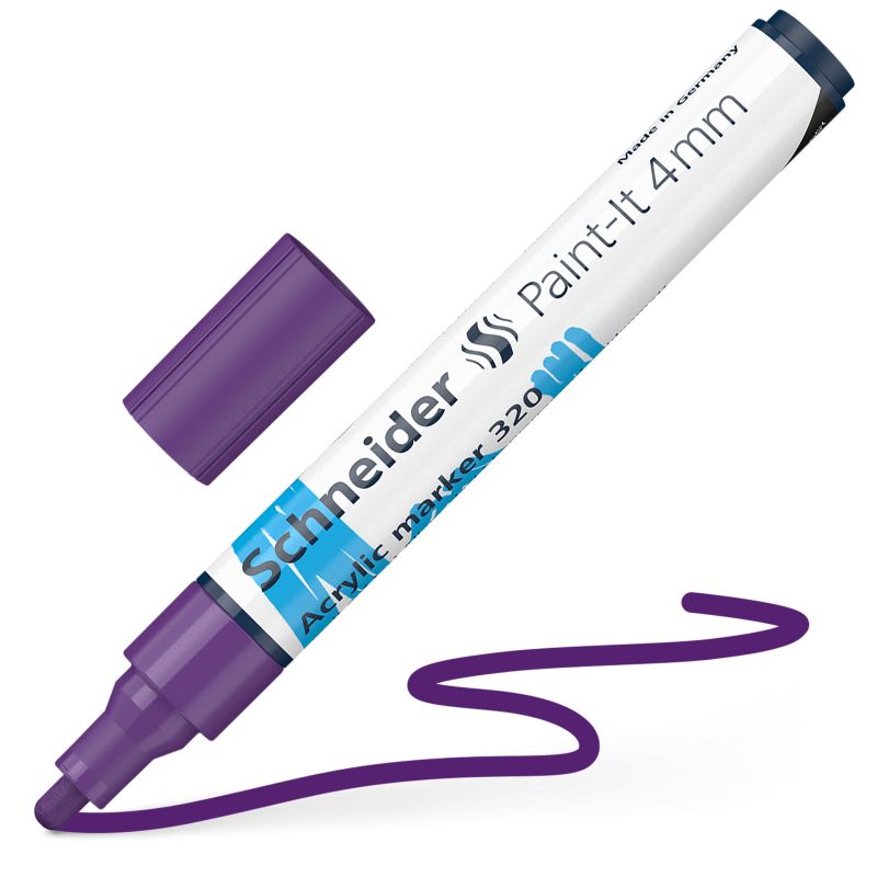 Akrylový popisovač SCHNEIDER Paint-It 4mm, fialový