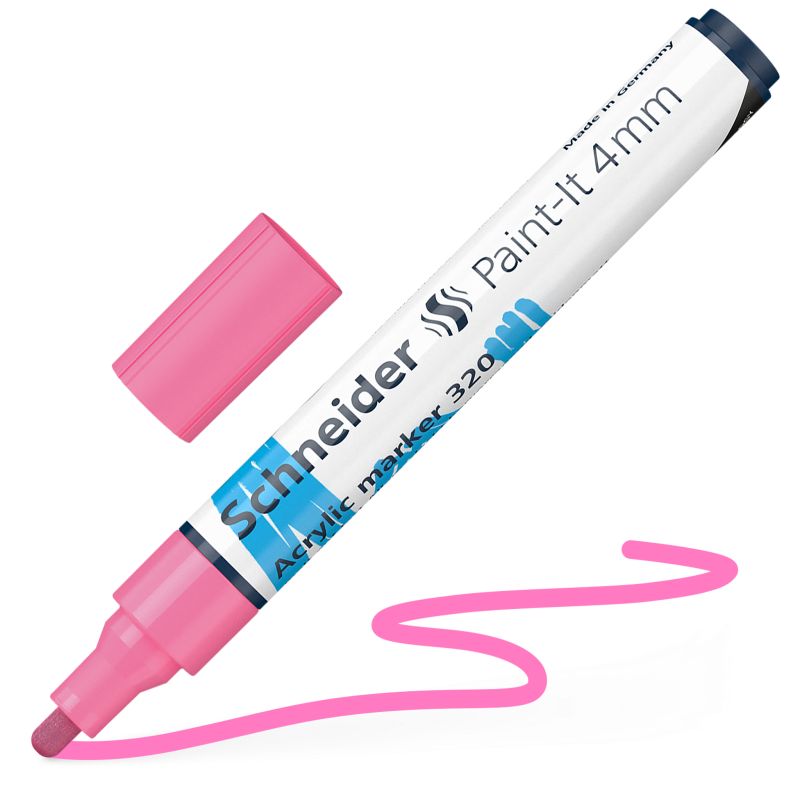Akrylový popisovač SCHNEIDER Paint-It 4mm, růžový