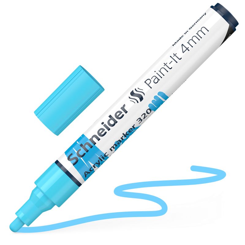 Akrylový popisovač SCHNEIDER Paint-It 4mm, pastelový modrý