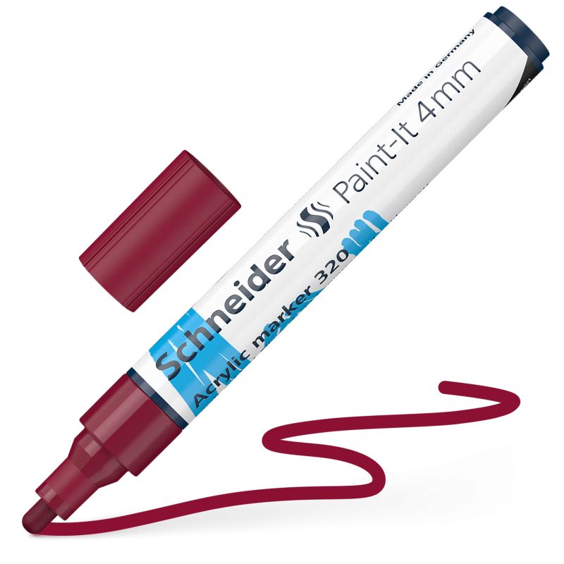 Akrylový popisovač SCHNEIDER Paint-It 4mm, vínový