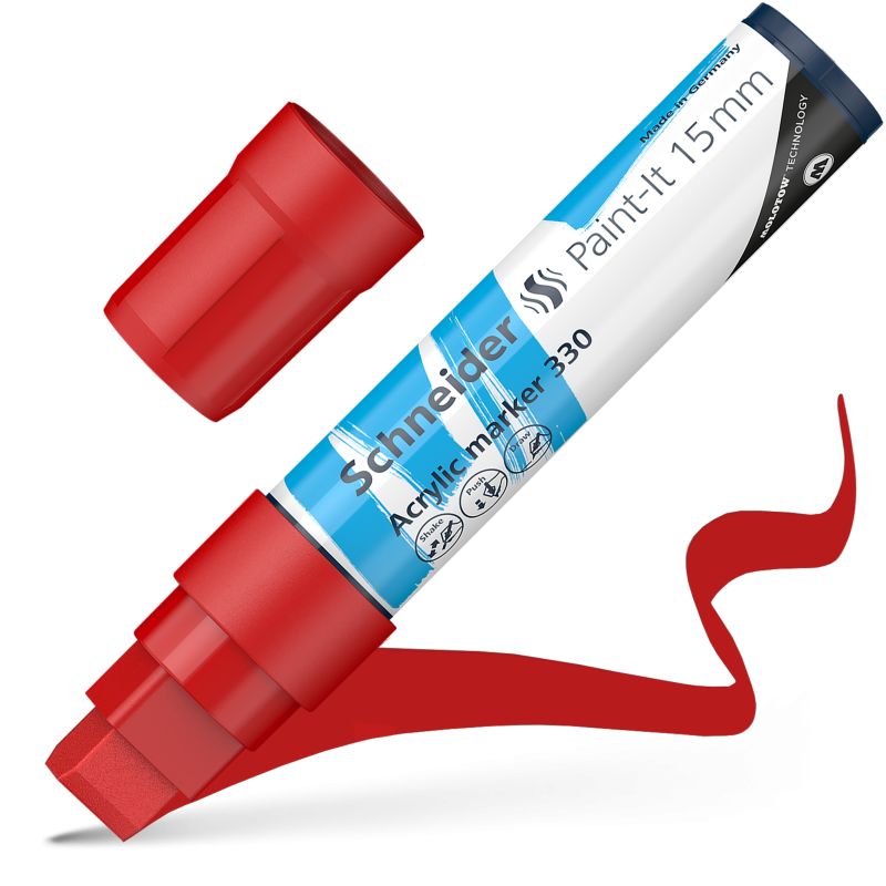 Akrylový popisovač SCHNEIDER Paint-It 15mm, červený