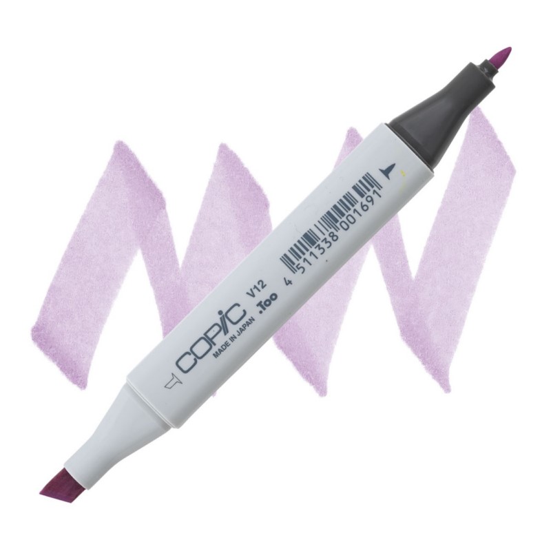 Lihová fixa COPIC Classic oboustranná Fine & Chisel, V12 Pale lilac