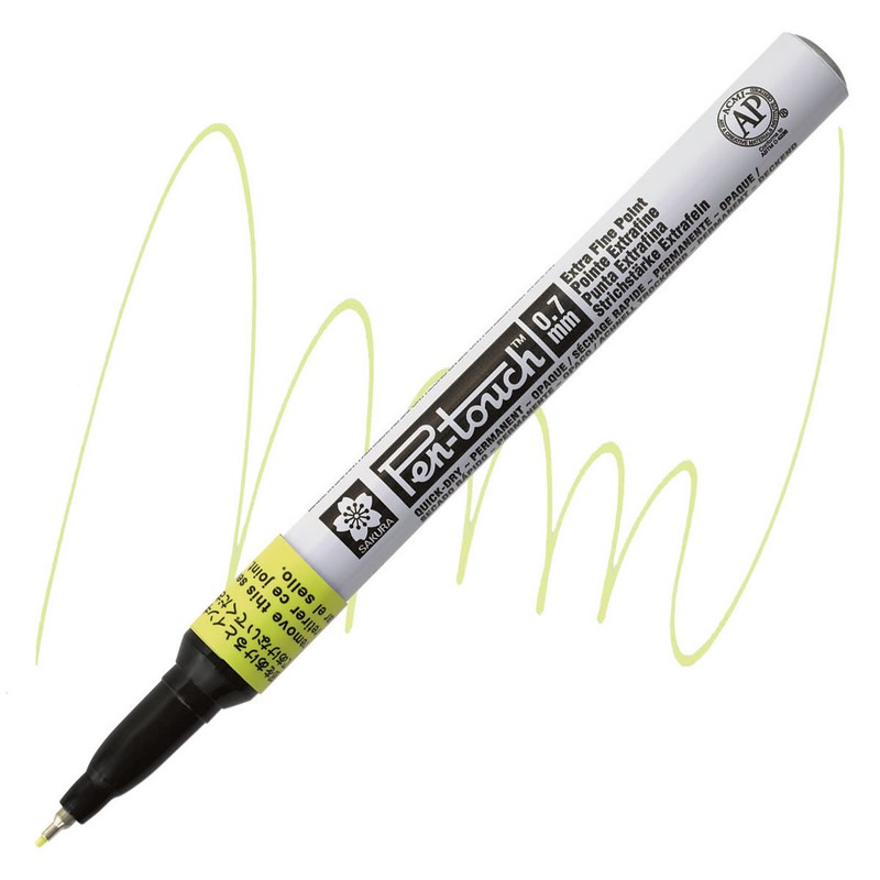 Laková fixa SAKURA Pen Touch FLUORESCENT 0,7mm, žlutá