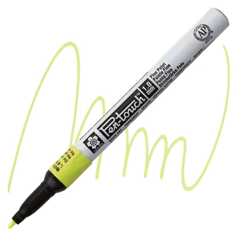 Laková fixa SAKURA Pen Touch FLUORESCENT 1mm, žlutá