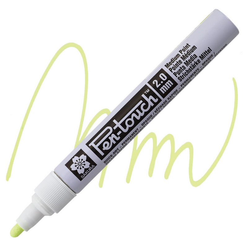 Laková fixa SAKURA Pen Touch FLUORESCENT 2mm, žlutá