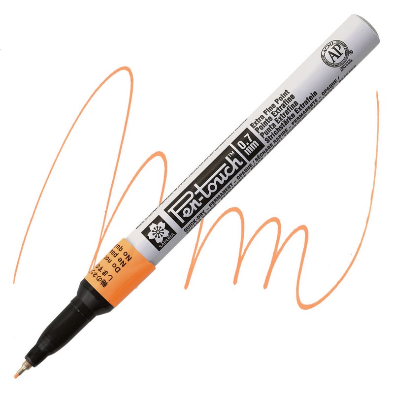 Laková fixa SAKURA Pen Touch FLUORESCENT 0,7mm, oranžová