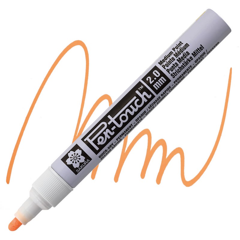 Laková fixa SAKURA Pen Touch FLUORESCENT 2mm, oranžová