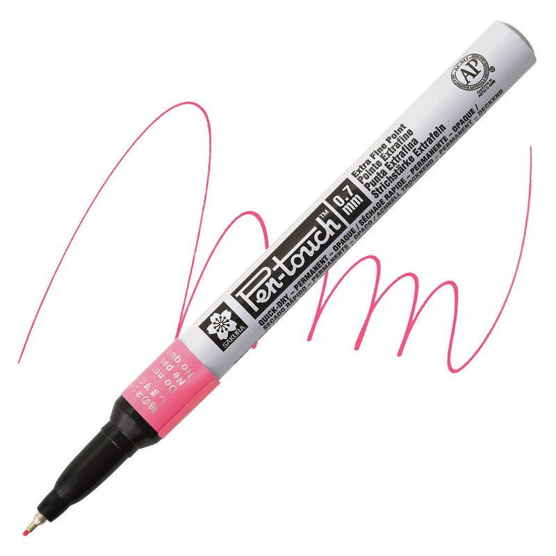 Laková fixa SAKURA Pen Touch FLUORESCENT 0,7mm, růžová