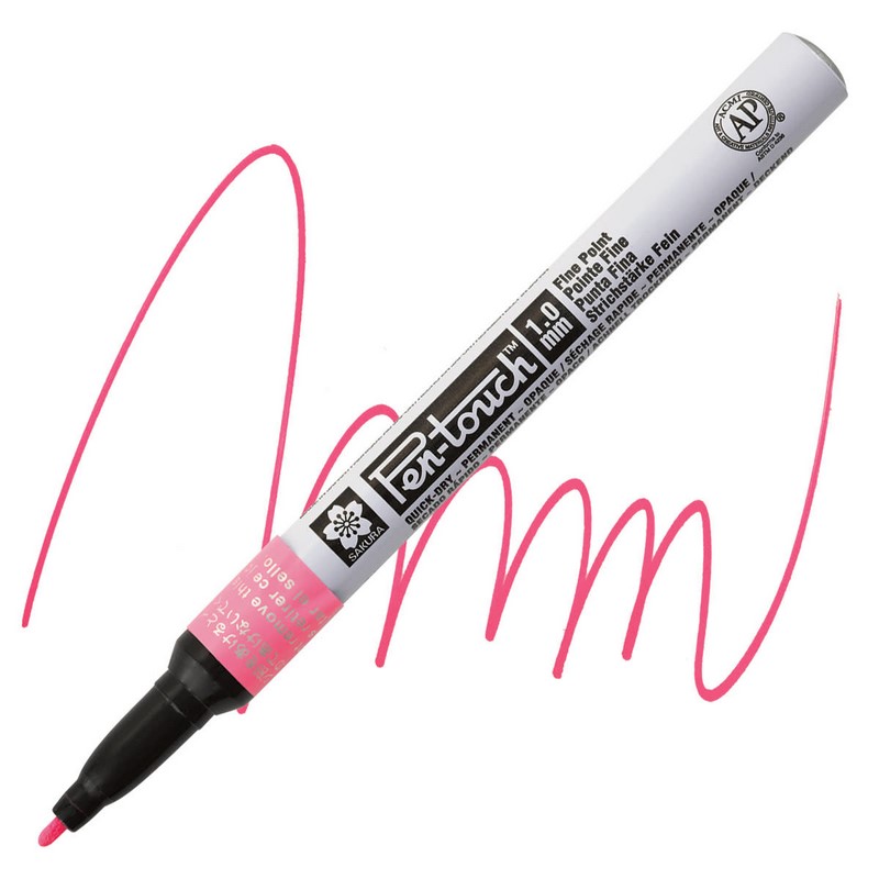 Laková fixa SAKURA Pen Touch FLUORESCENT 1mm, růžová