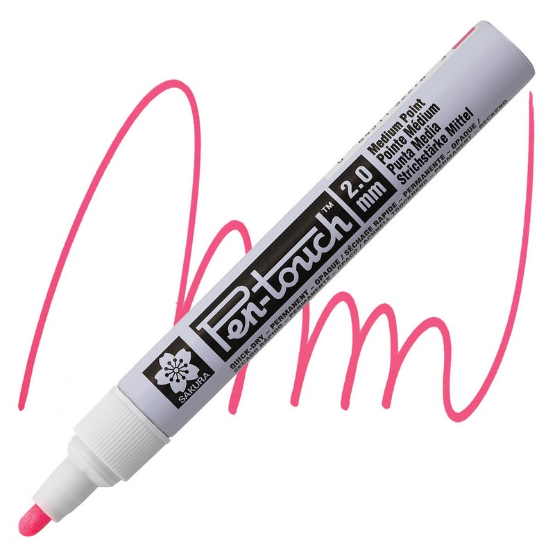 Laková fixa SAKURA Pen Touch FLUORESCENT 2mm, růžová
