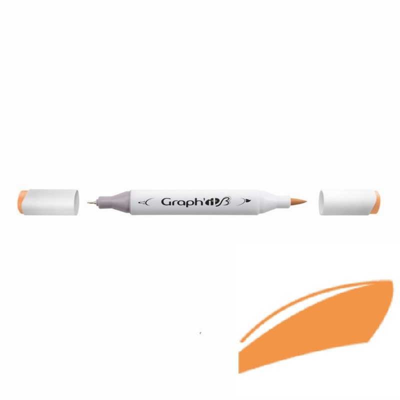Lihová fixa GRAPH'IT oboustranná Brush & Chisel, Apricot