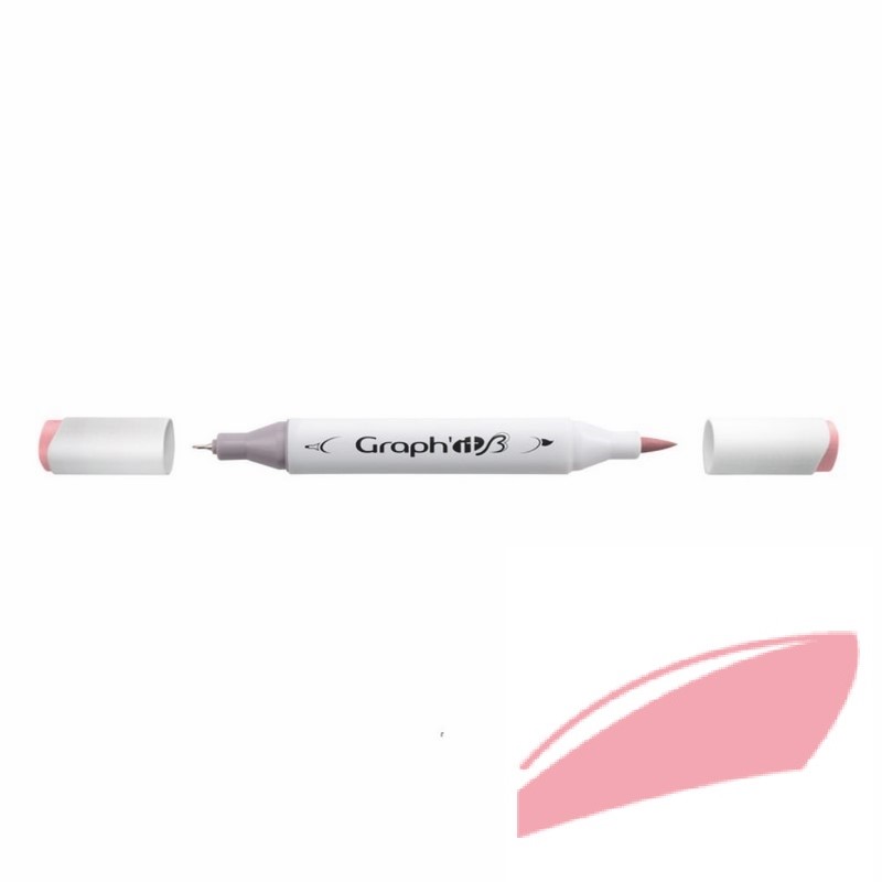 Lihová fixa GRAPH'IT oboustranná Brush & Chisel, Camelia