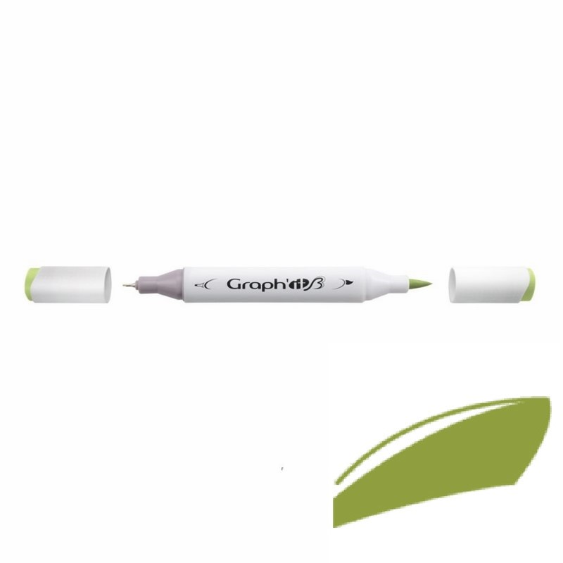 Lihová fixa GRAPH'IT oboustranná Brush & Chisel, Military