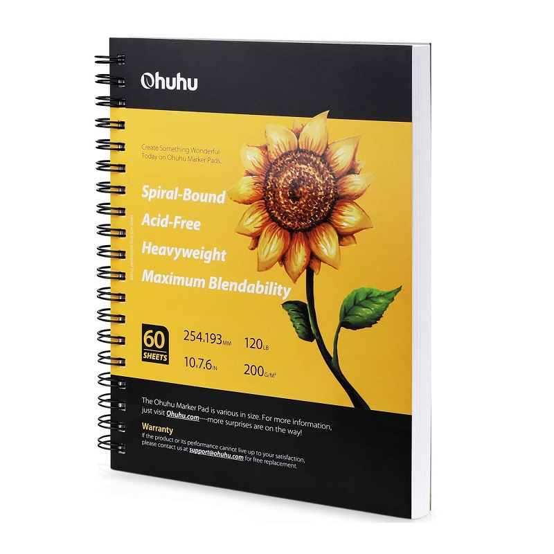 Skicář OHUHU Sketchpad 254x193mm, 60 listů