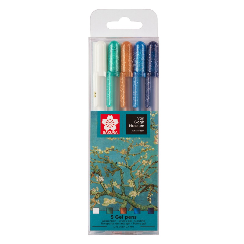 Sakura Gelly Roll METALLIC, set 5ks Van Gogh Museum
