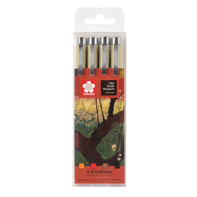 Sakura PIGMA MICRON, set 4ks Van Gogh Museum