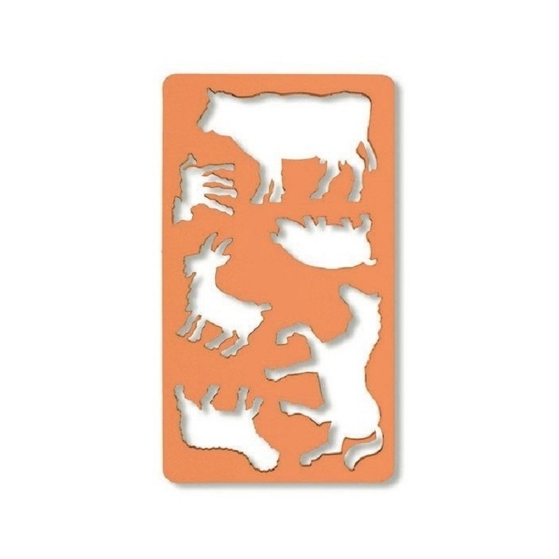 Šablona zvířátek "A" oranžová KOH-I-NOOR 749054