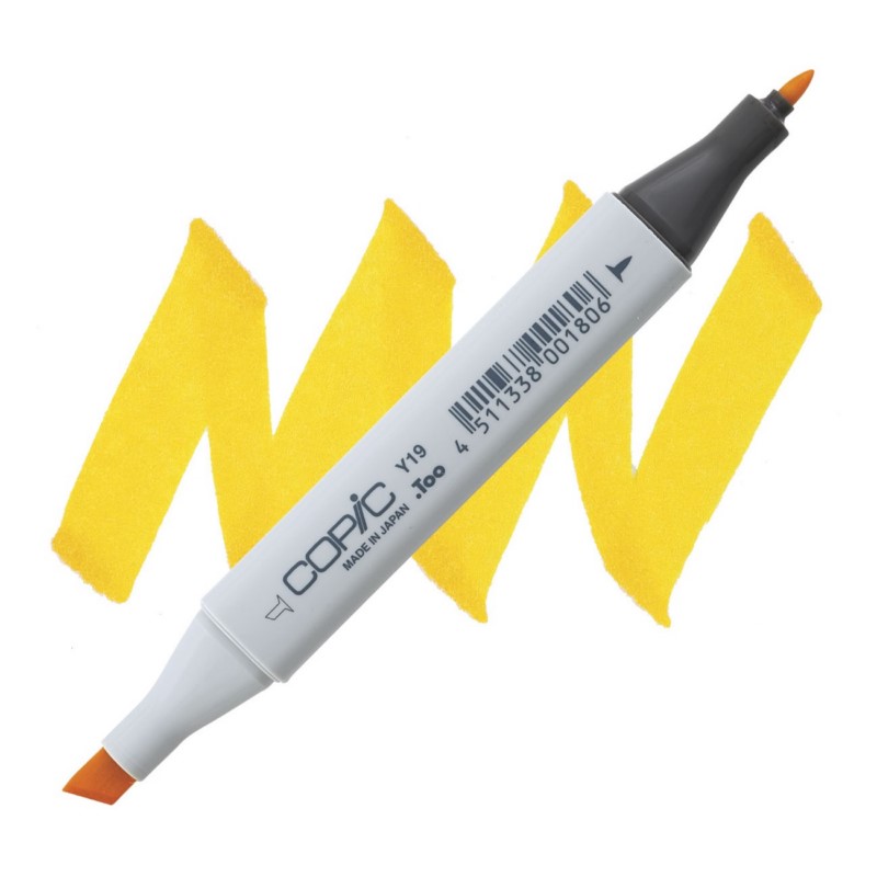 Lihová fixa COPIC Classic oboustranná Fine & Chisel, Y19 Napoli yellow
