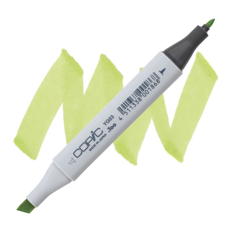 Lihová fixa COPIC Classic oboustranná Fine & Chisel, YG03 Yellow green