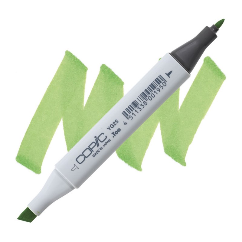 Lihová fixa COPIC Classic oboustranná Fine & Chisel, YG25 Celadon green