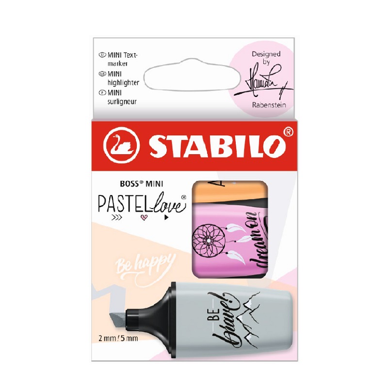 Zvýrazňovač STABILO BOSS MINI, pastel 3ks II
