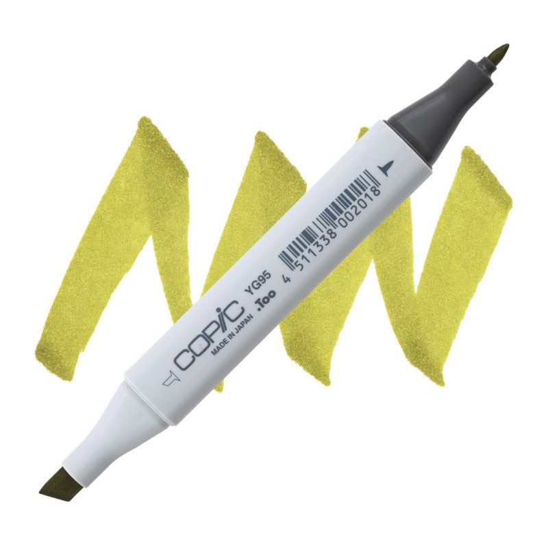 Lihová fixa COPIC Classic oboustranná Fine & Chisel, YG95 Pale olive