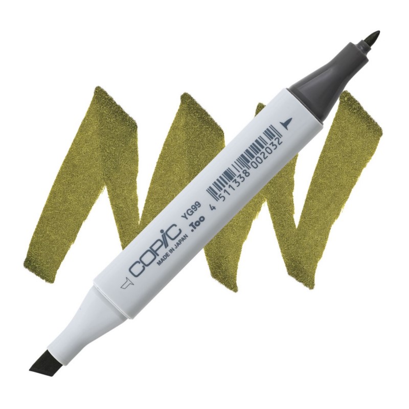 Lihová fixa COPIC Classic oboustranná Fine & Chisel, YG99 Marine green