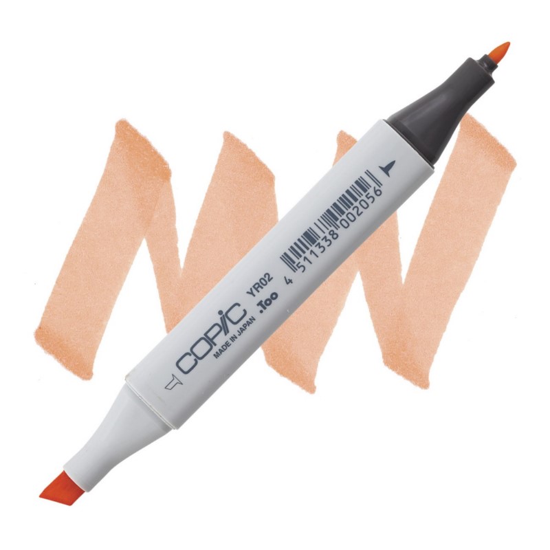 Lihová fixa COPIC Classic oboustranná Fine & Chisel, YR02 Light orange