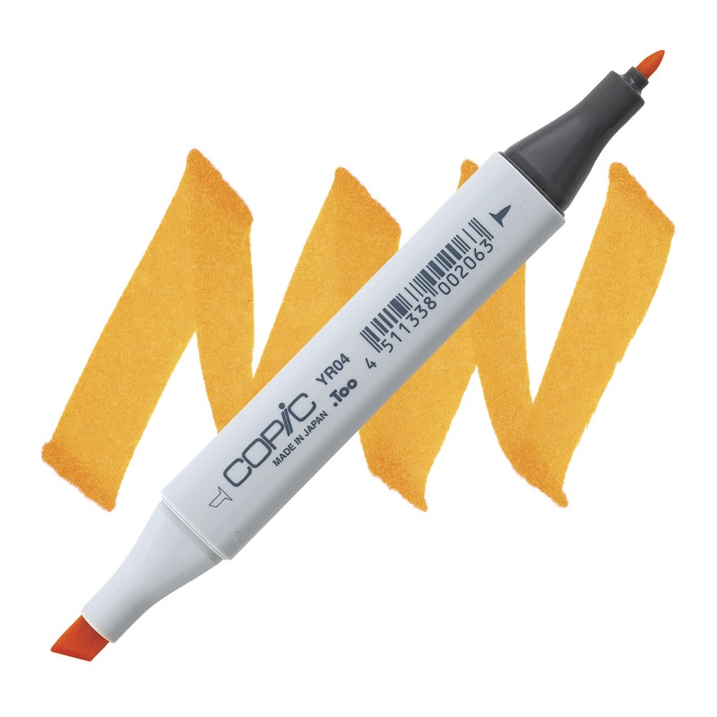 Lihová fixa COPIC Classic oboustranná Fine & Chisel, YR04 Chrome orange