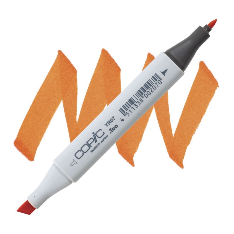 Lihová fixa COPIC Classic oboustranná Fine & Chisel, YR07 Cadmium orange