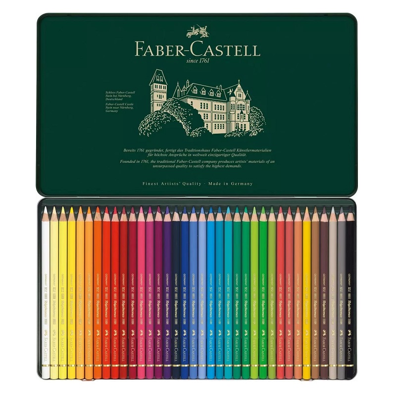 FABER-CASTELL olejové pastelky POLYCHROMOS, 36ks v kovové krabičce