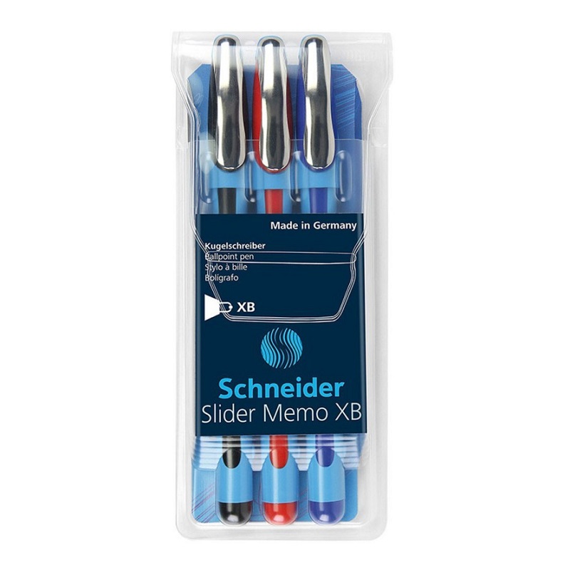 Kuličková pera SCHNEIDER Slider Memo XB, 3ks
