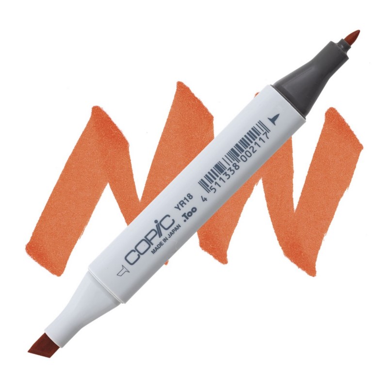 Lihová fixa COPIC Classic oboustranná Fine & Chisel, YR18 Sanguine
