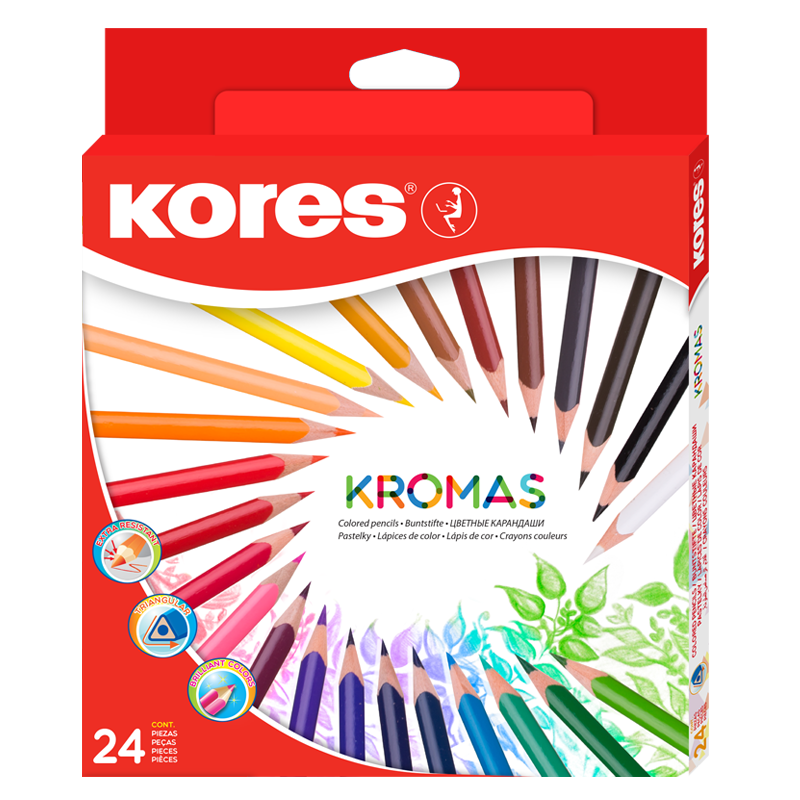 KORES pastelky Kromas, 24ks