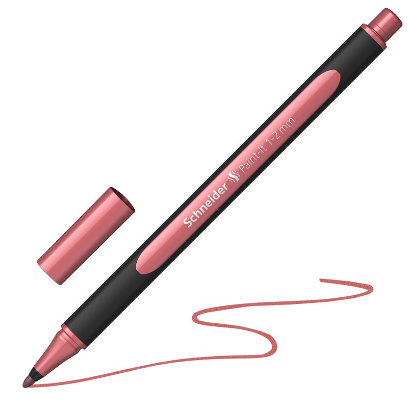 Lihový SCHNEIDER Paint-It Metallic 1-2mm, červený