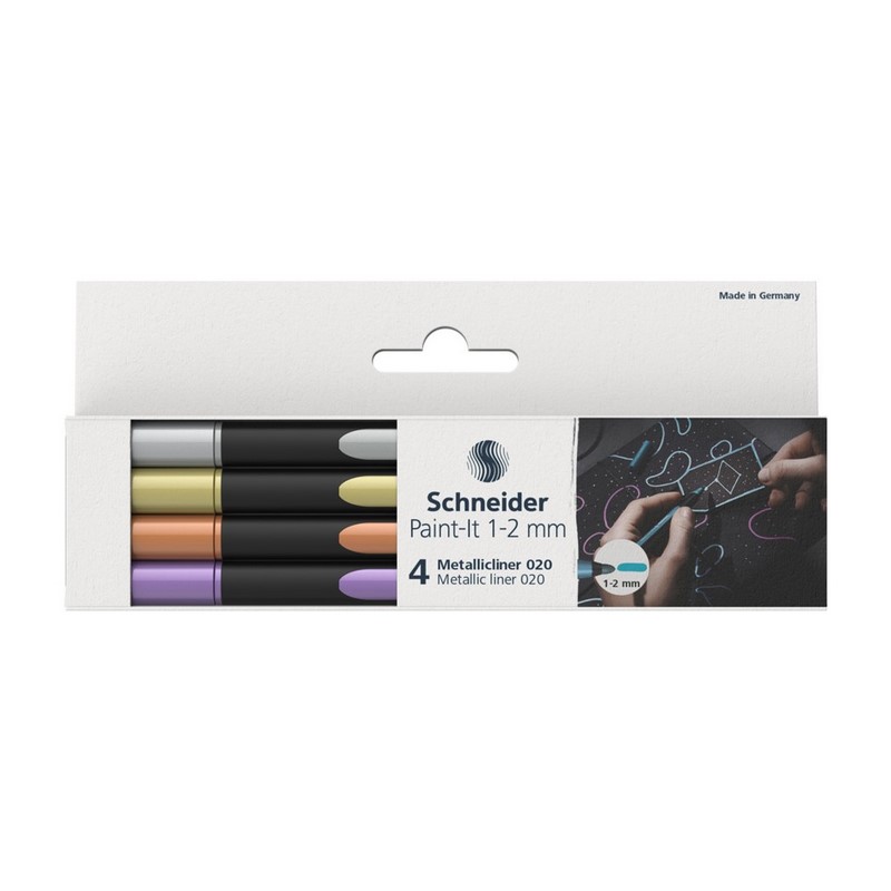 Lihový SCHNEIDER Paint-It Metallic 1-2mm, 4ks