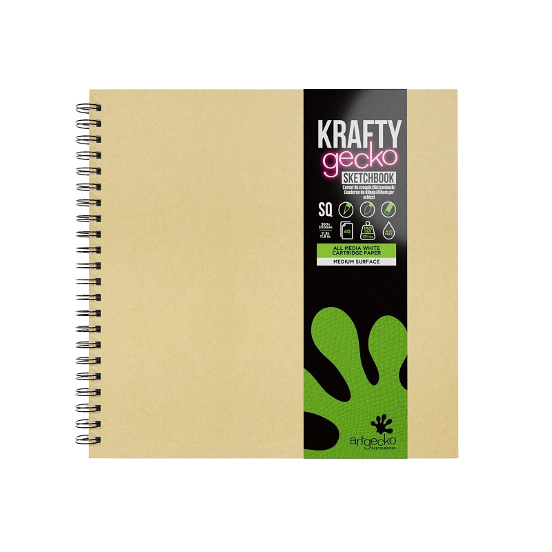 Skicář 30x30cm ARTGECKO Krafty čtvercový, 40 listů