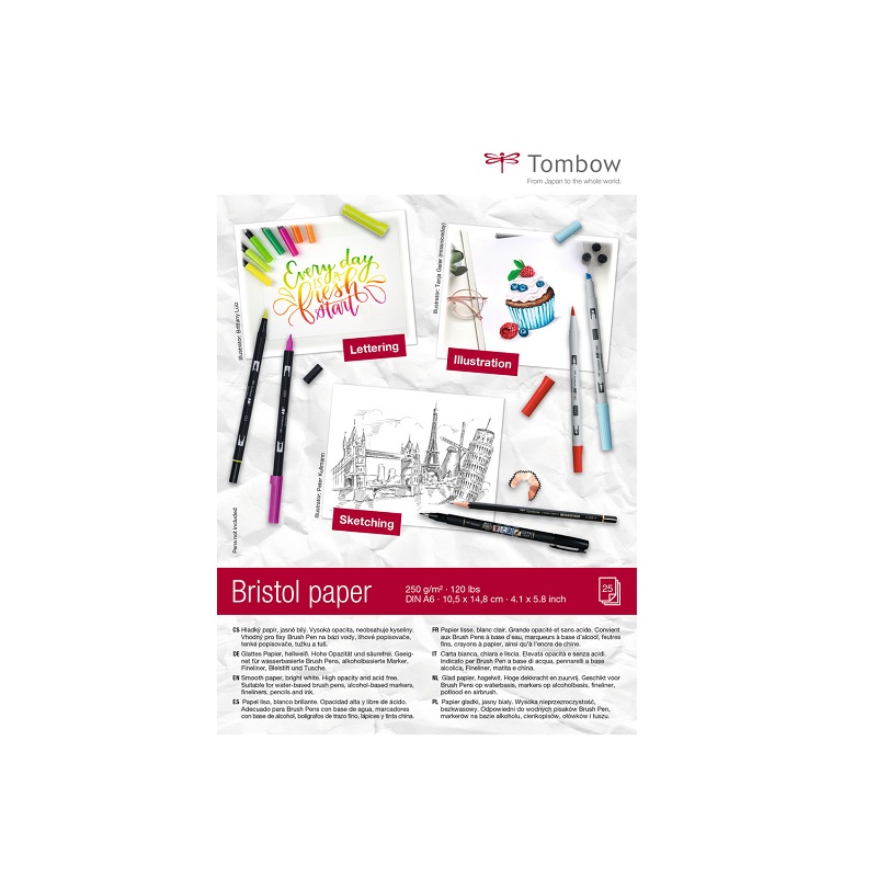 Blok A6 TOMBOW Bristol Sketching, 25 listů